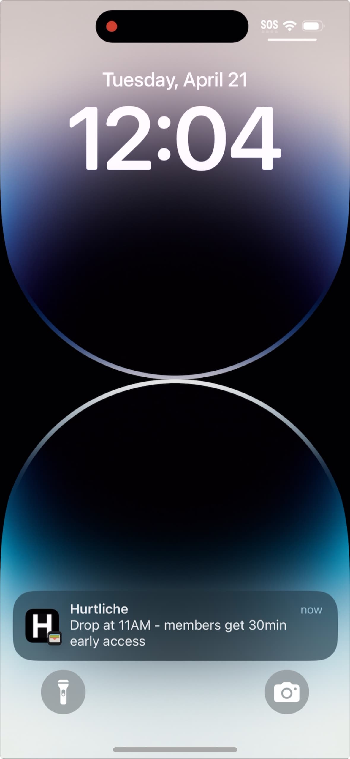 Tappy push notification on the iPhone lock screen